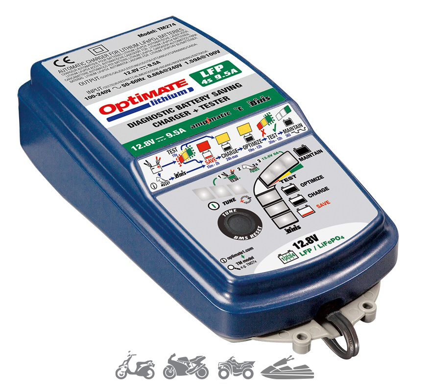 Cargador Mantenedor de baterías Optimate 4 Quad Program TM630-PR